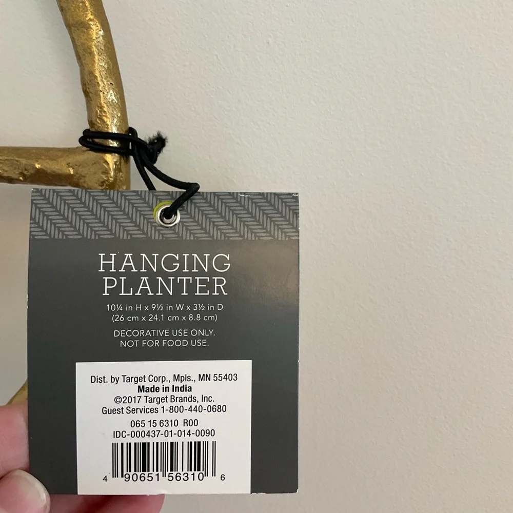 Threshold Gold Hanging Planter Bundle Set of 2 NWT